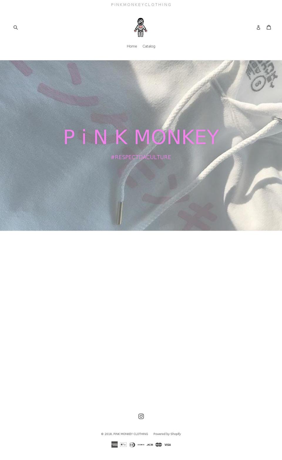 pinkmonkeyclothing.com — Shopify storefront screenshot