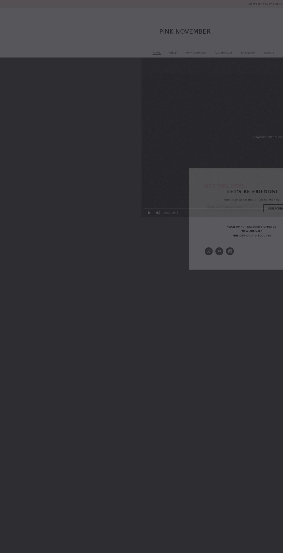 pinknovember.com shopify website screenshot