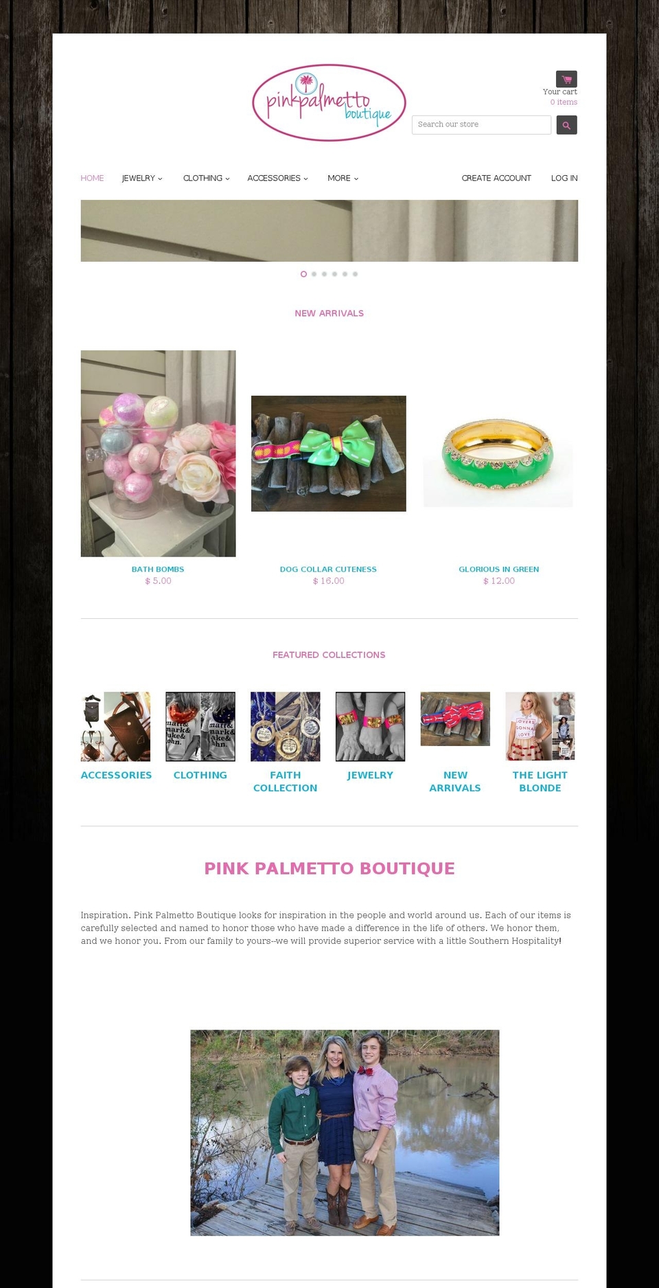 pinkpalmettoboutique.com shopify website screenshot