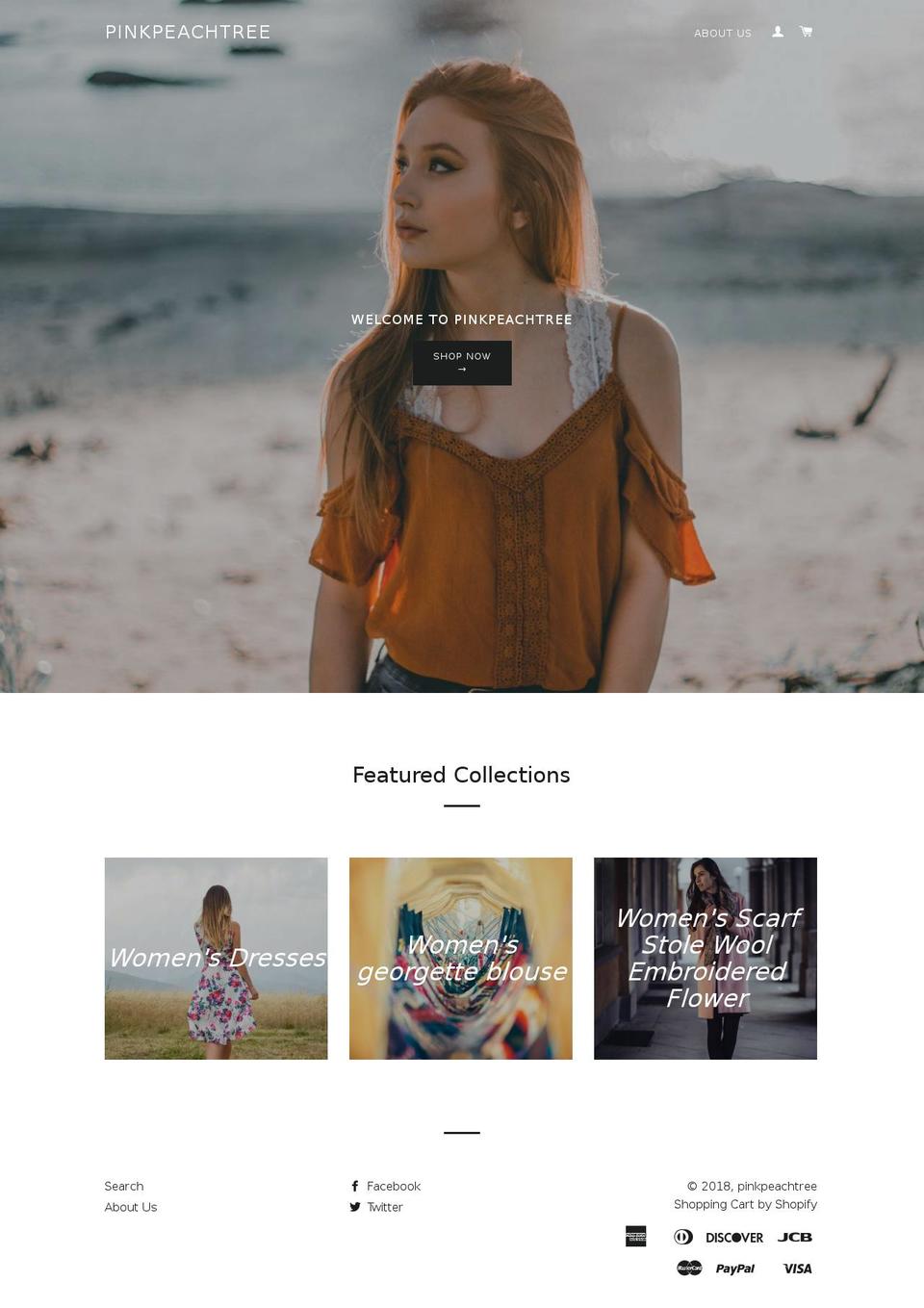 pinkpeachtree.com shopify website screenshot