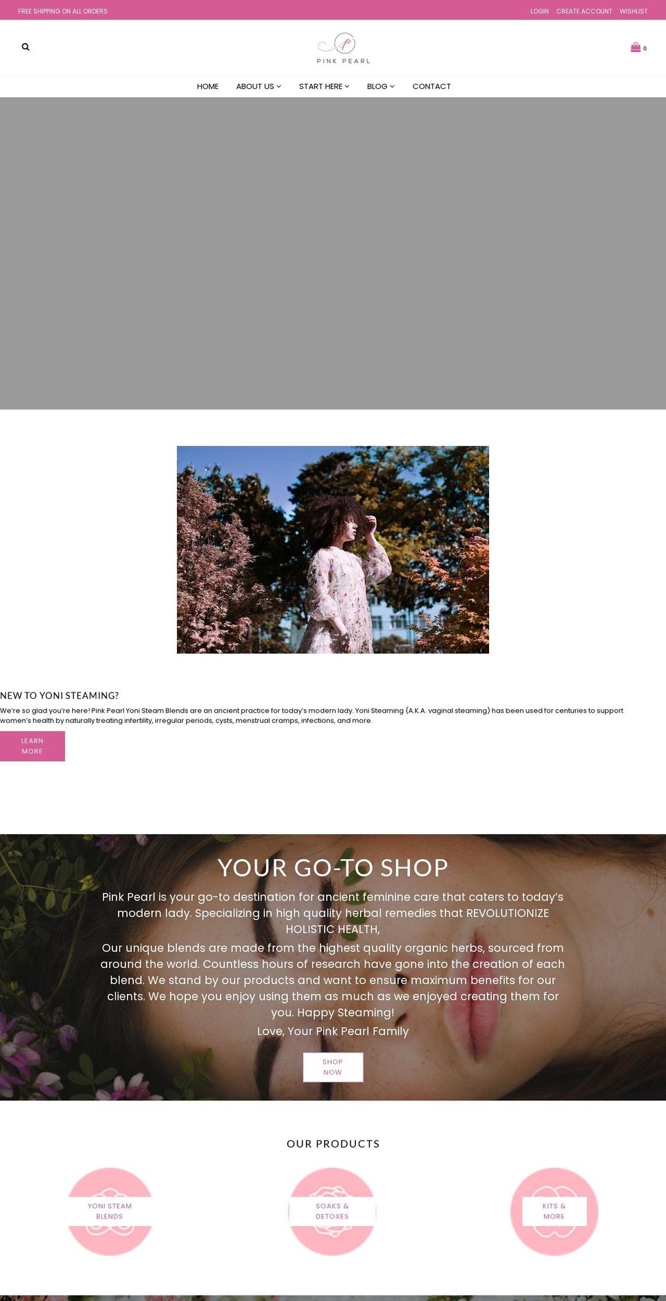pinkpearlinc.com — Shopify storefront screenshot