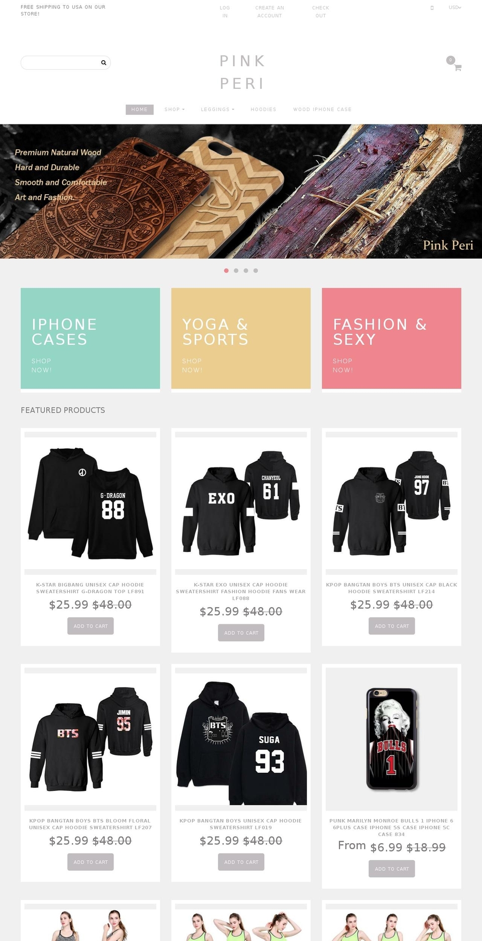 pinkperi.com shopify website screenshot