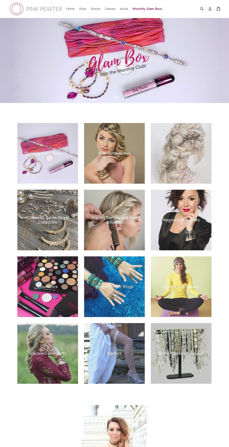 pinkpewter.net shopify website screenshot