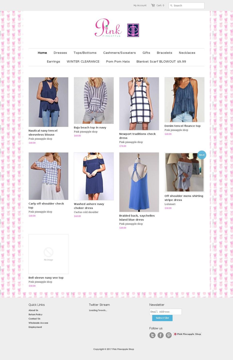 Morgan Shopify theme site example pinkpineappleshop.com