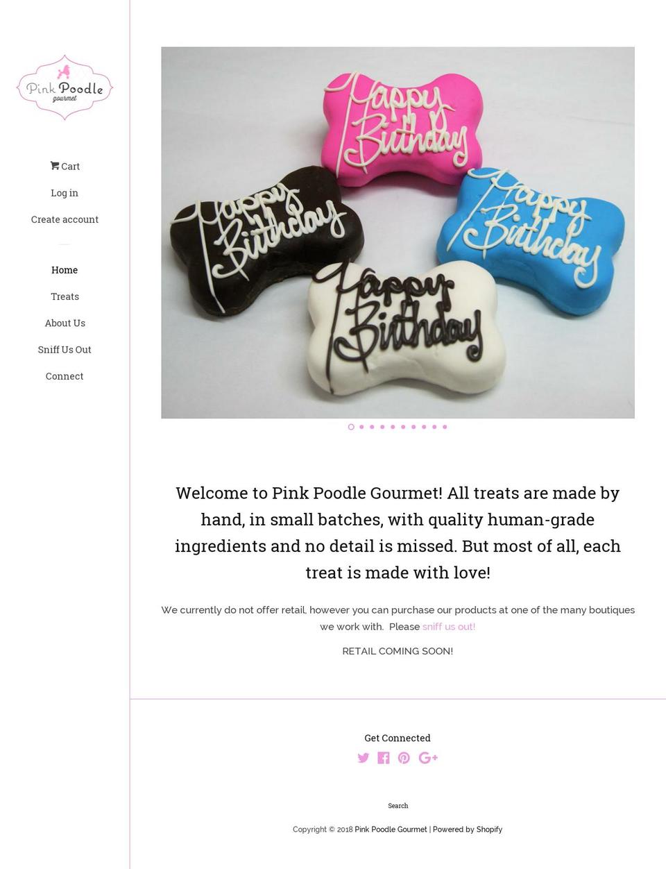 pinkpoodlegourmet.com — Shopify storefront screenshot