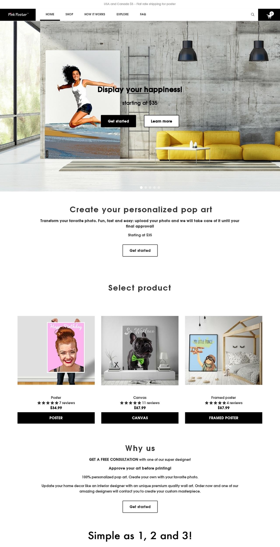 pinkposter.us shopify website screenshot