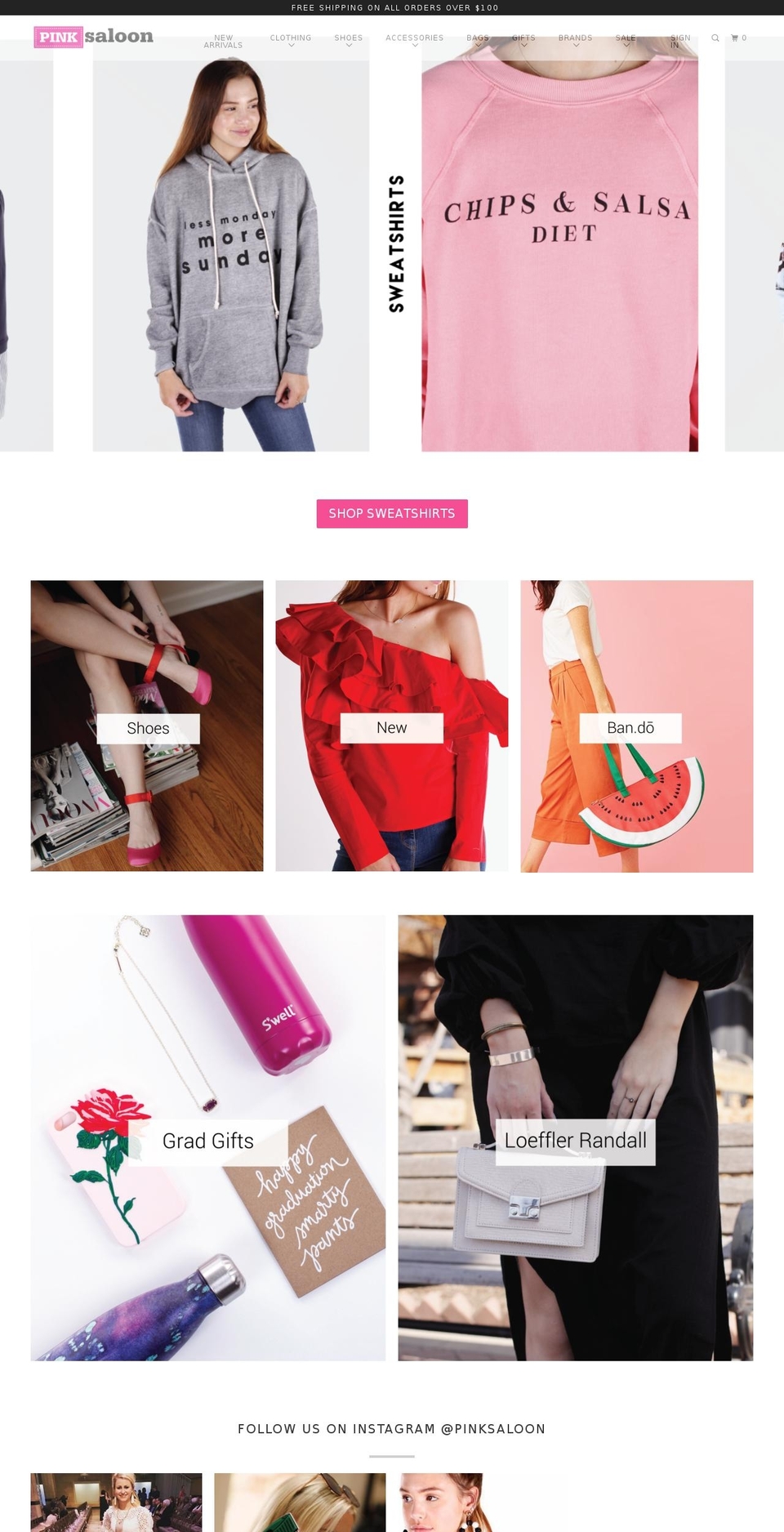 pinksaloon.com shopify website screenshot