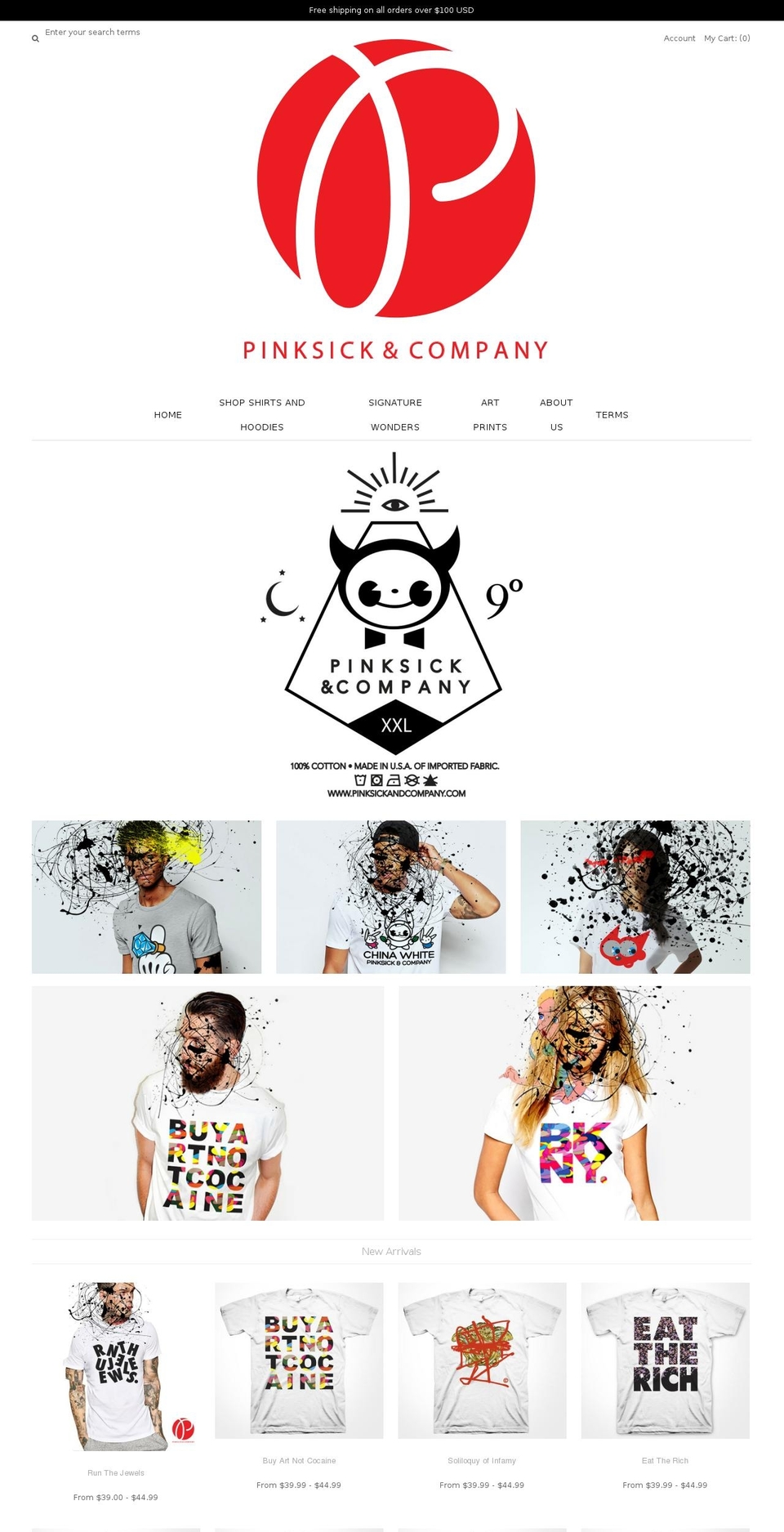 pinksickandcompany.com shopify website screenshot