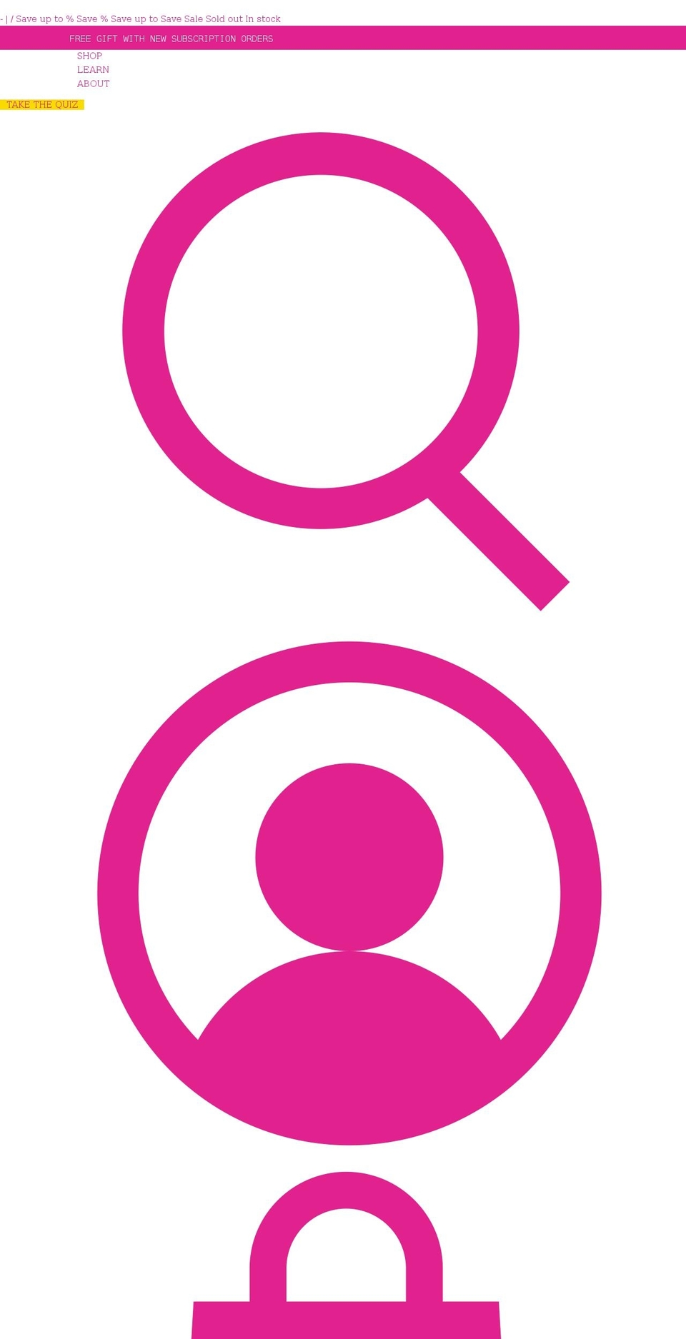 pinkstork.com shopify website screenshot