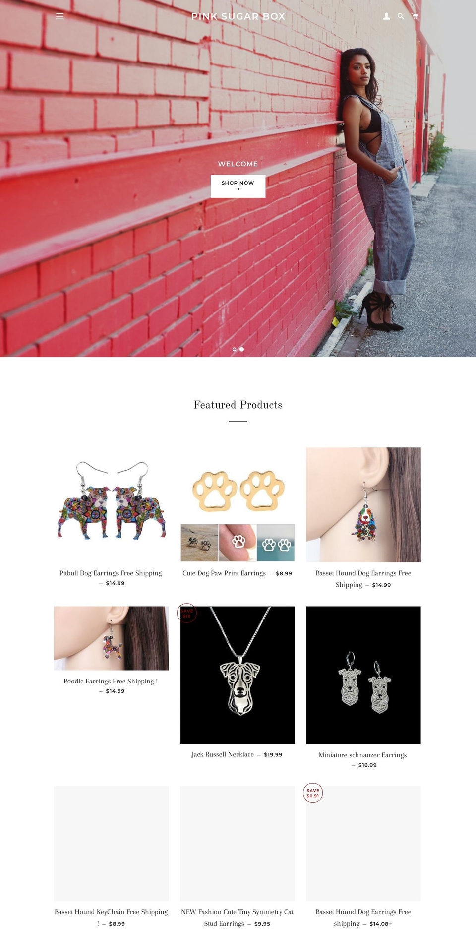 pinksugarbox.com — Shopify storefront screenshot