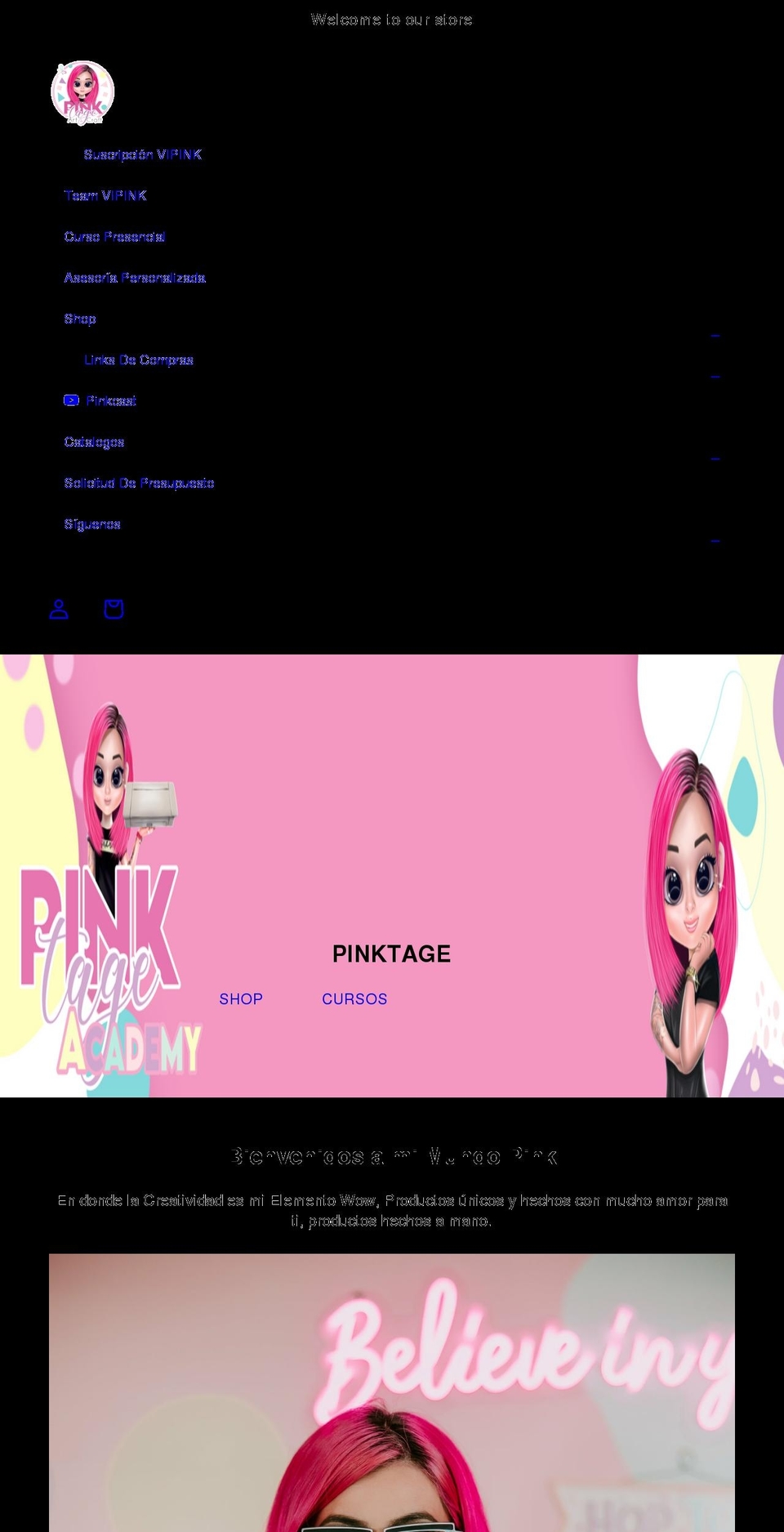 pinktage.com shopify website screenshot