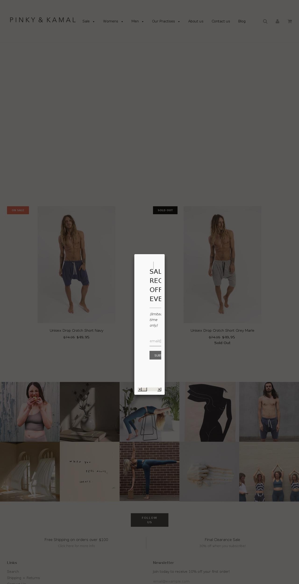 pinkyandkamal.com shopify website screenshot