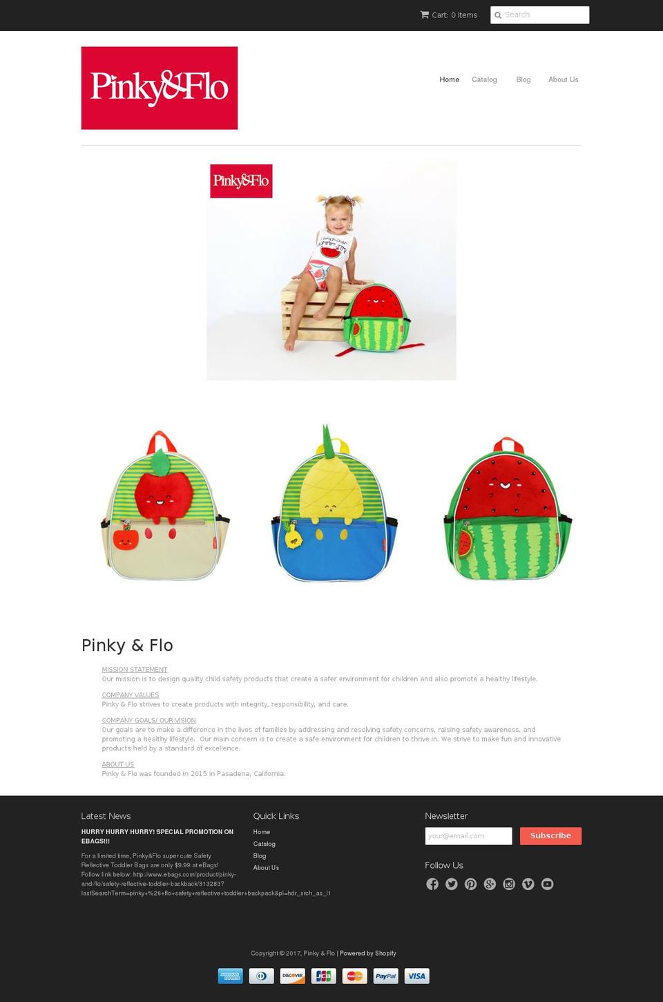 pinkynflo.com shopify website screenshot
