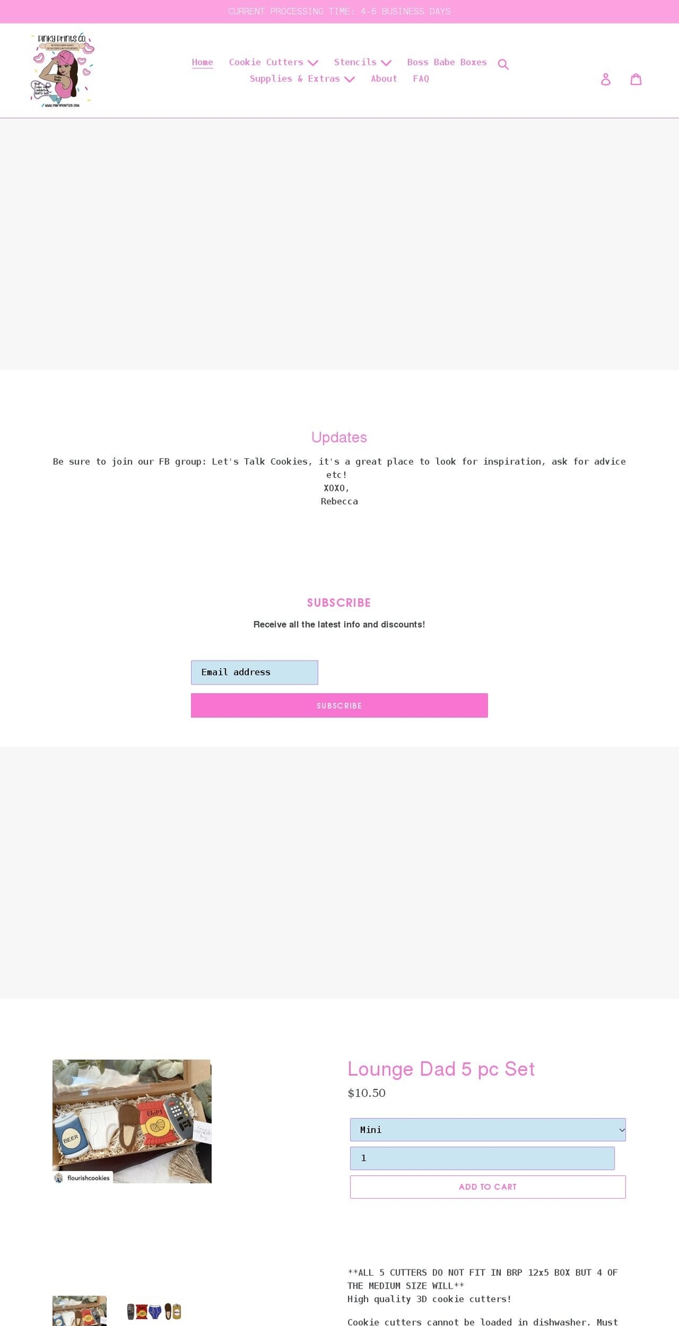 pinkyprintsco.com shopify website screenshot