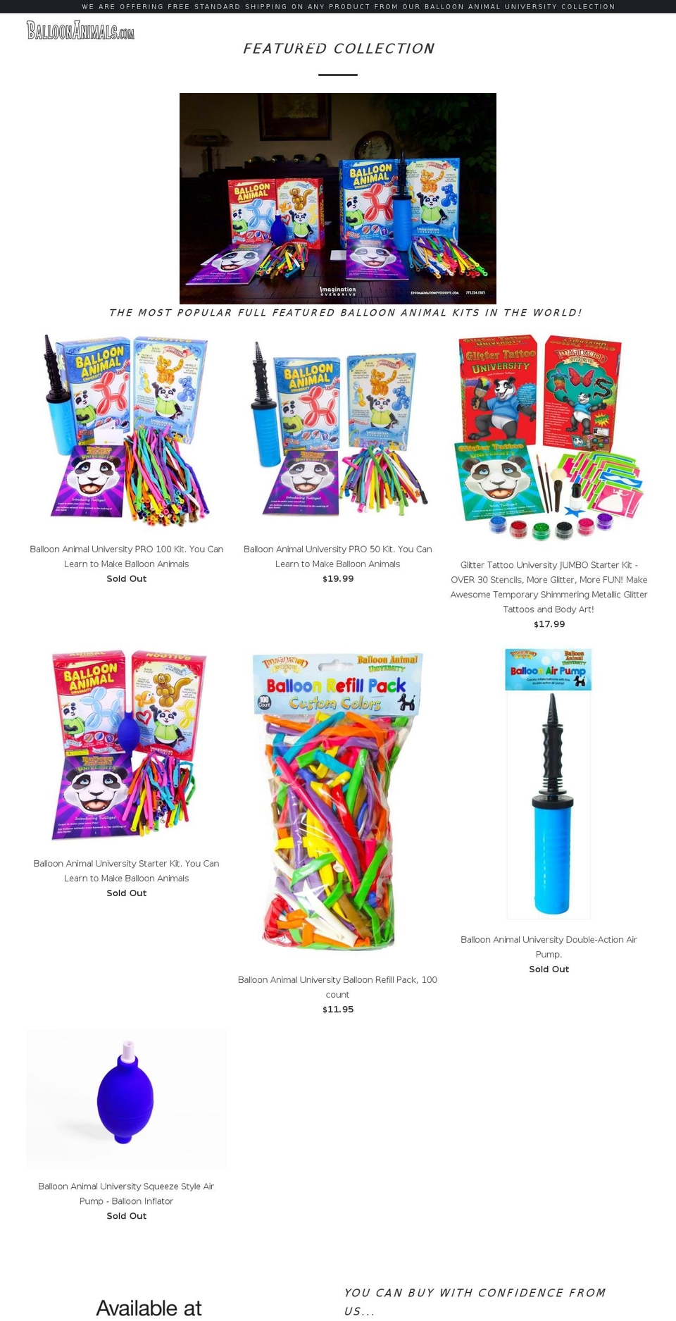 pinkysparties.com — Shopify storefront screenshot