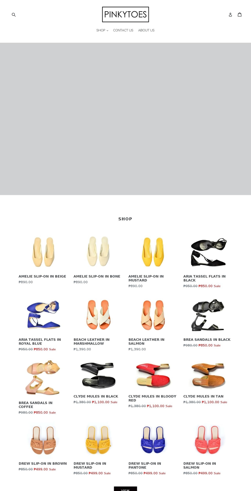 pinkytoesph.com — Shopify storefront screenshot