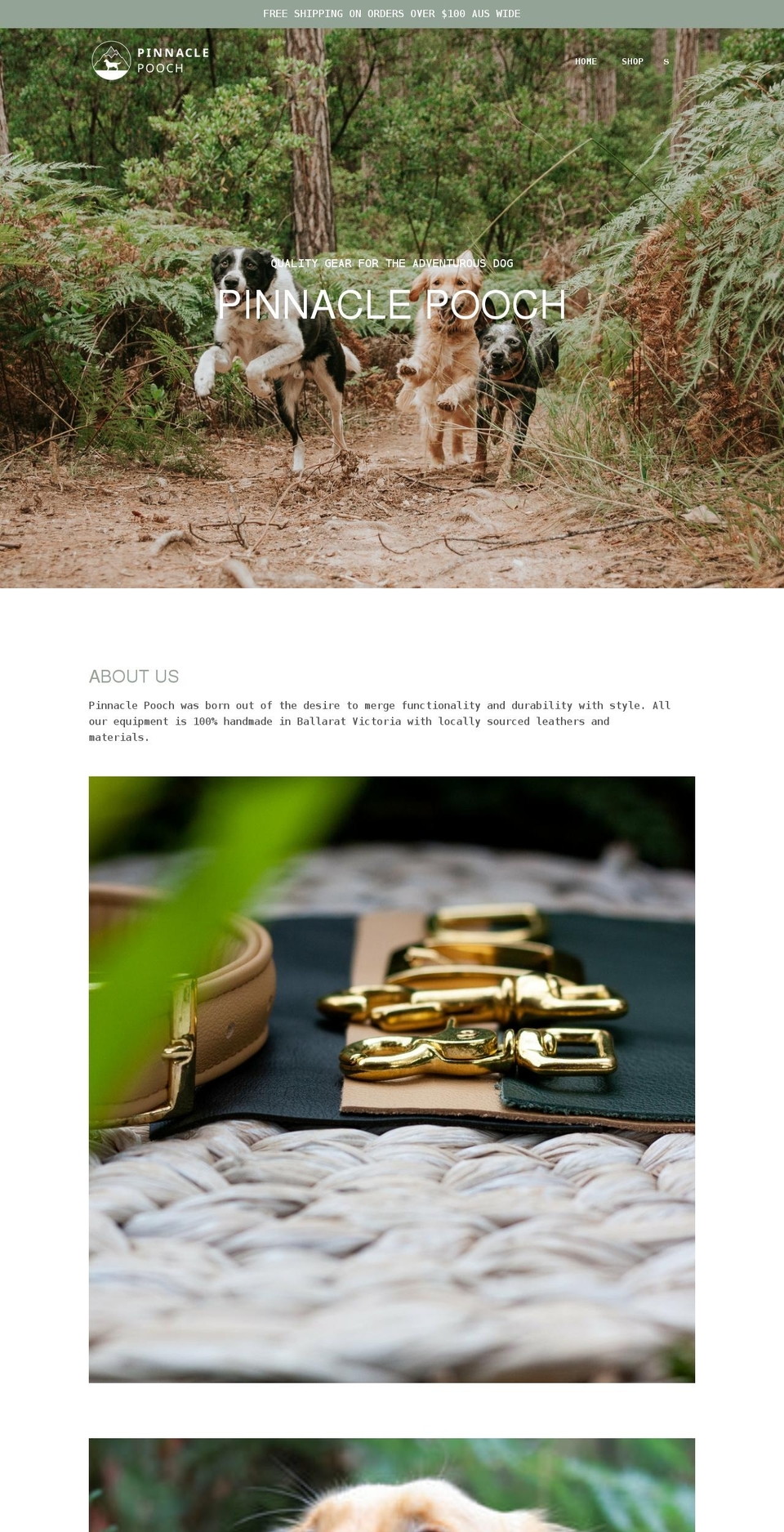 pinnaclepooch.com shopify website screenshot