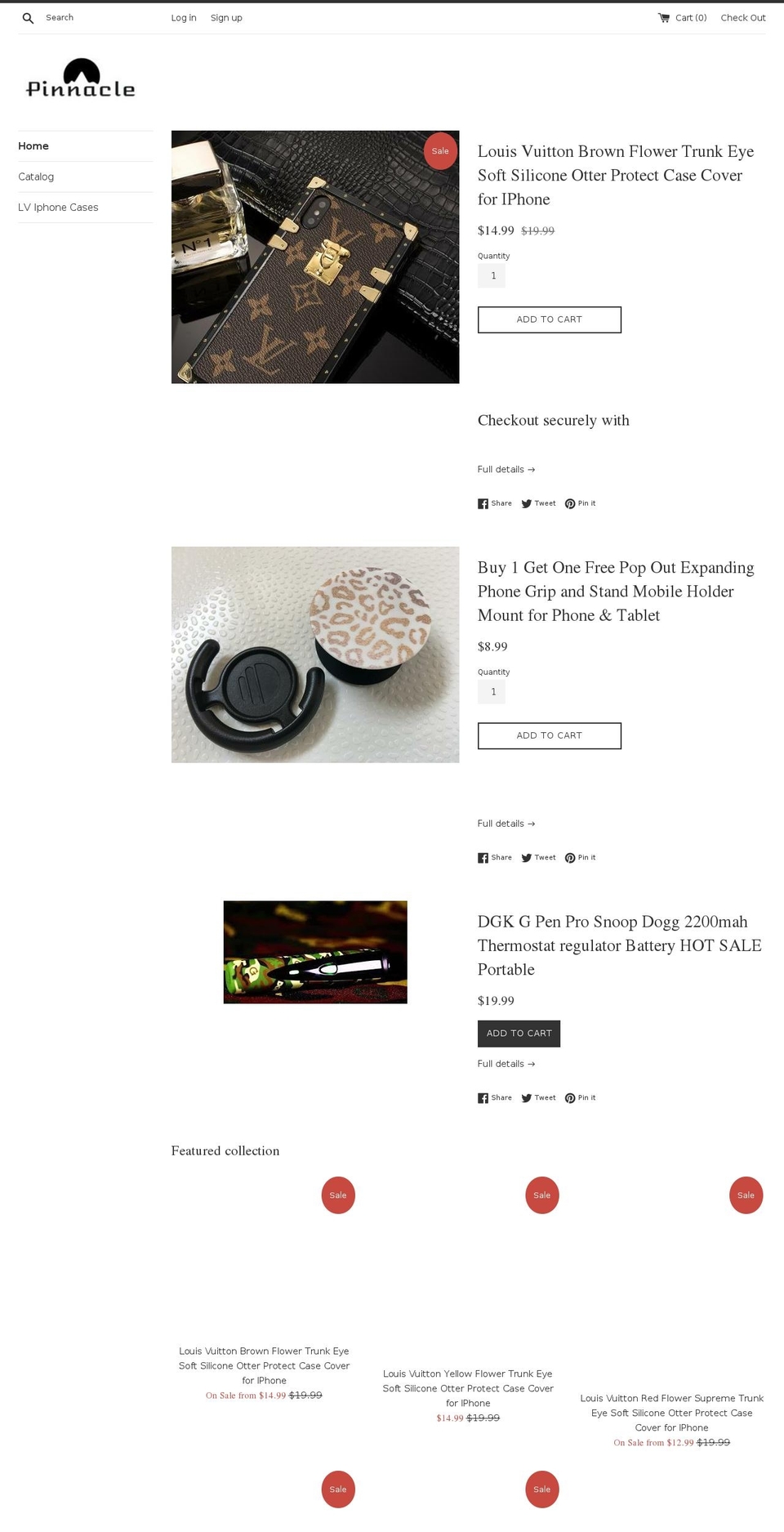 pinnacleshopper.com — Shopify storefront screenshot
