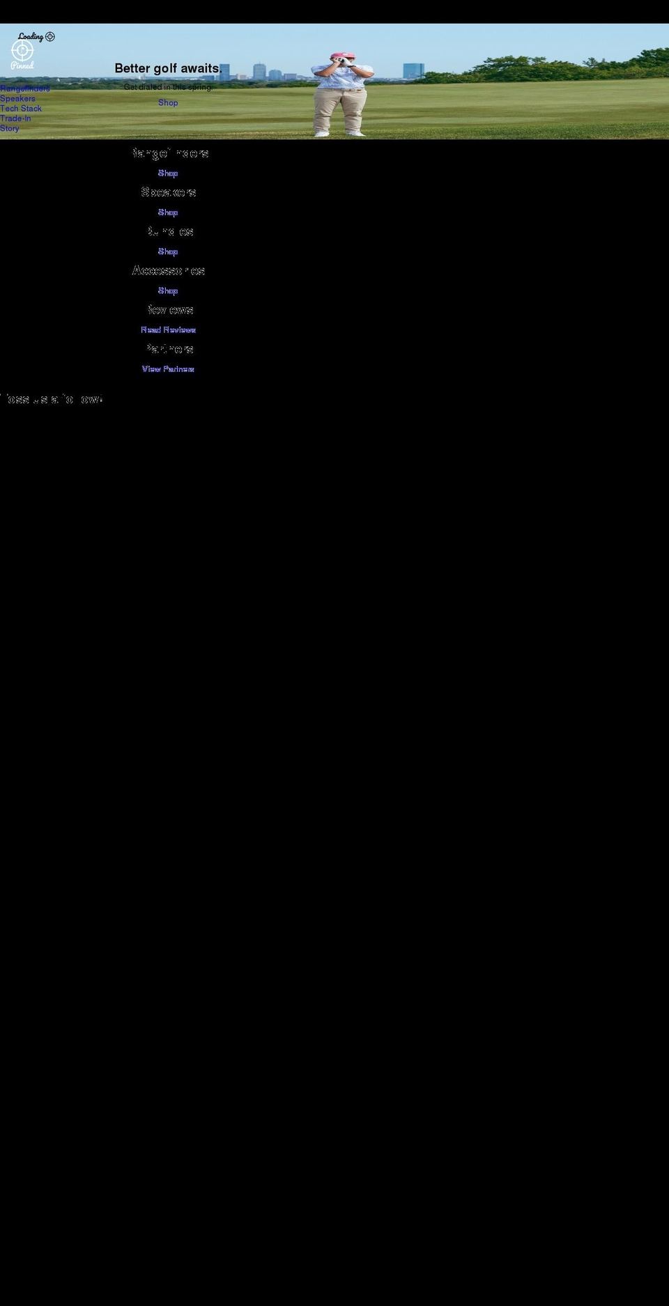 pinnedgolf.com shopify website screenshot