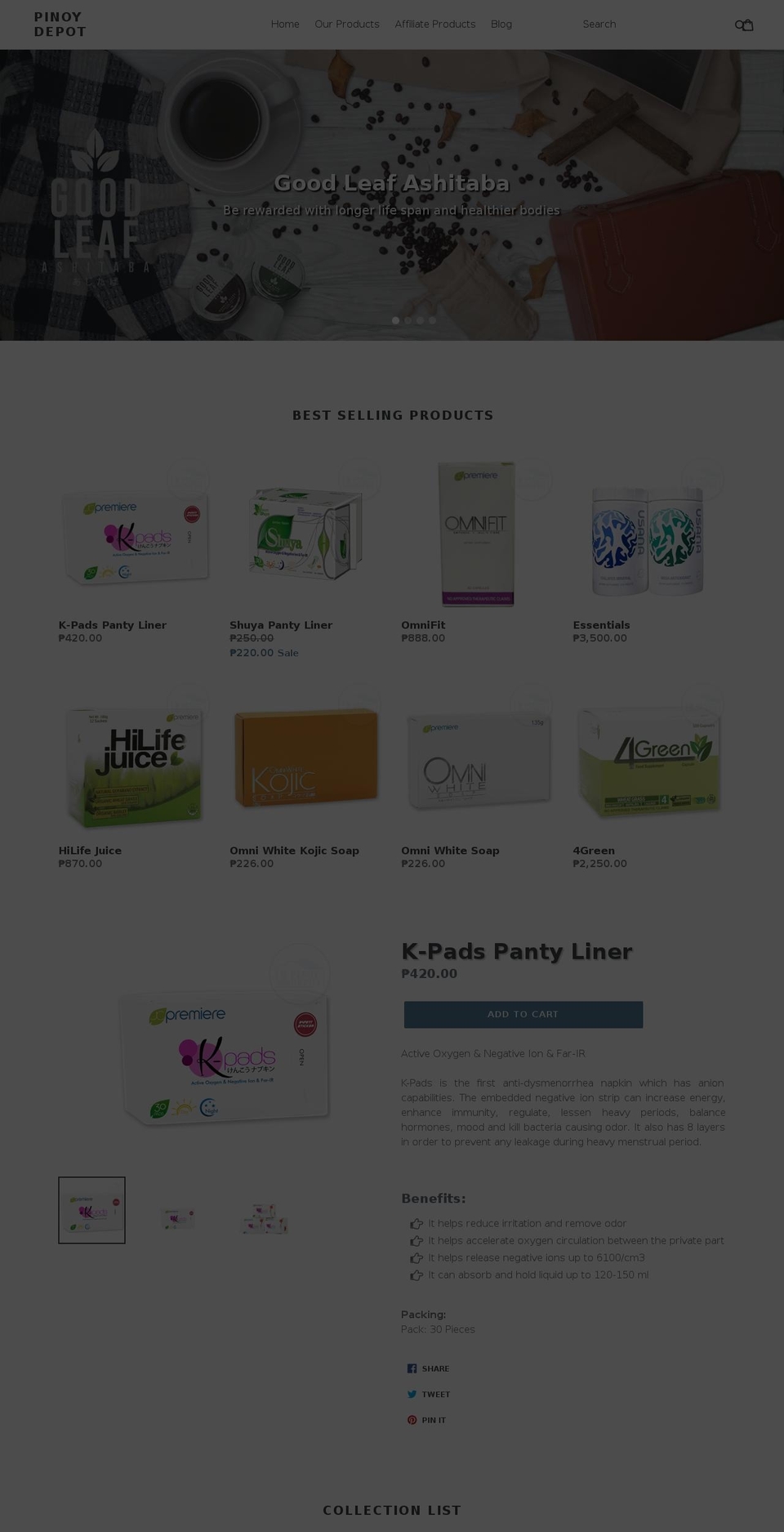 pinoydepot.com — Shopify storefront screenshot