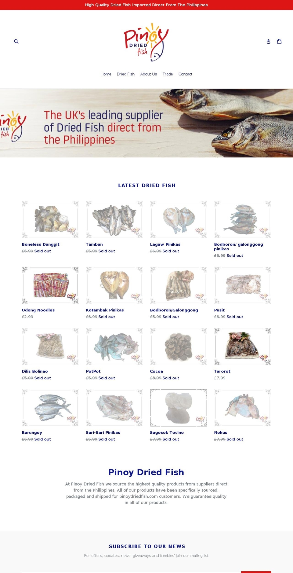 pinoydriedfish.com — Shopify storefront screenshot
