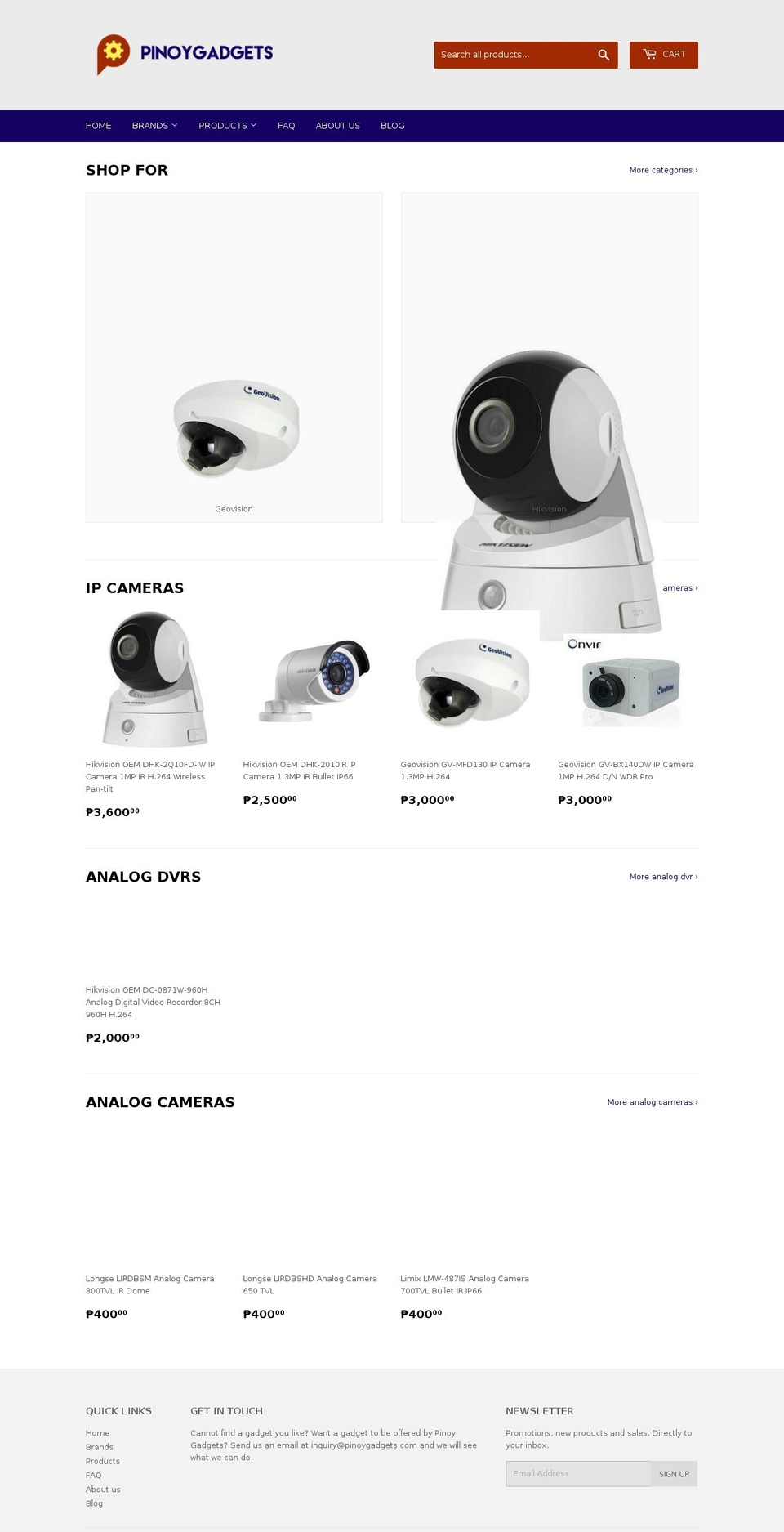 pinoygadgets.com — Shopify storefront screenshot