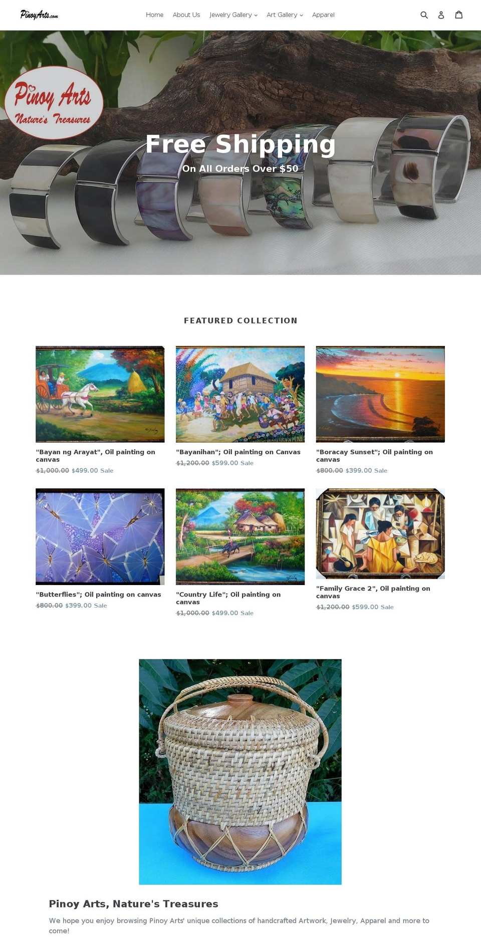 pinoygallery.com shopify website screenshot