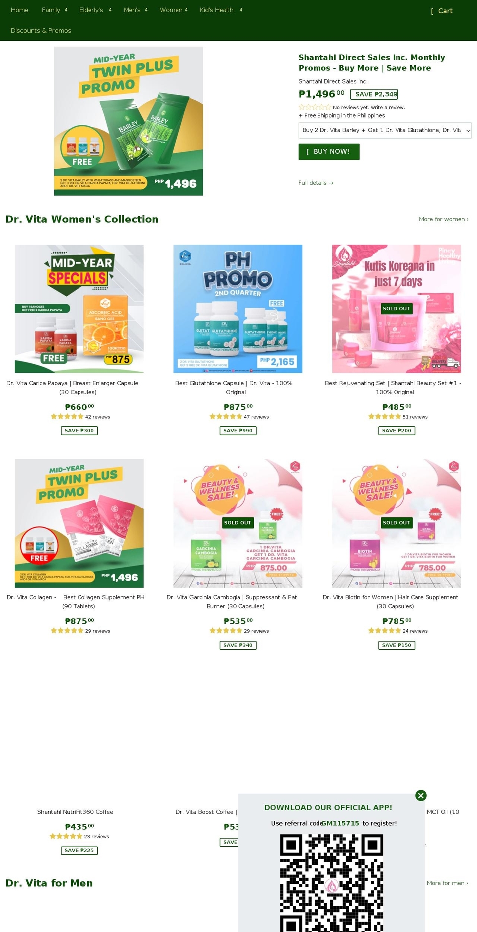 pinoyhealthyliving.com shopify website screenshot