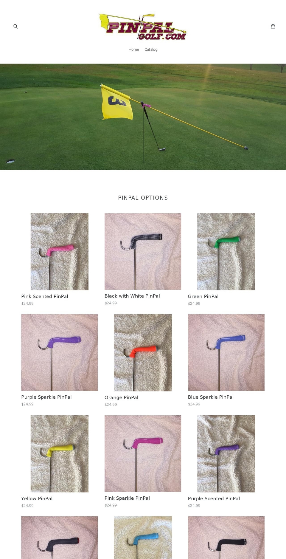 pinpalgolf.com shopify website screenshot