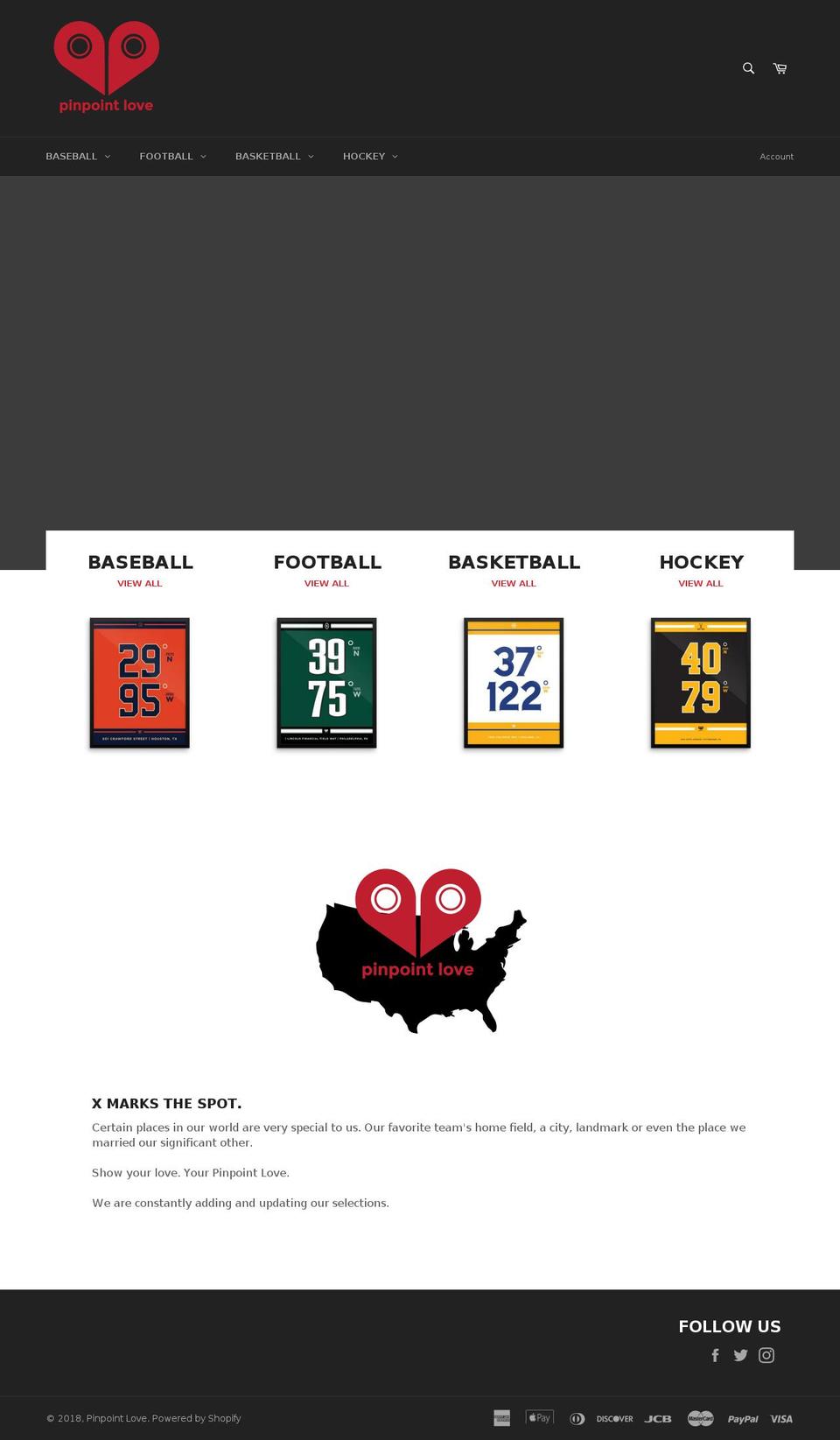 pinpointlove.com — Shopify storefront screenshot