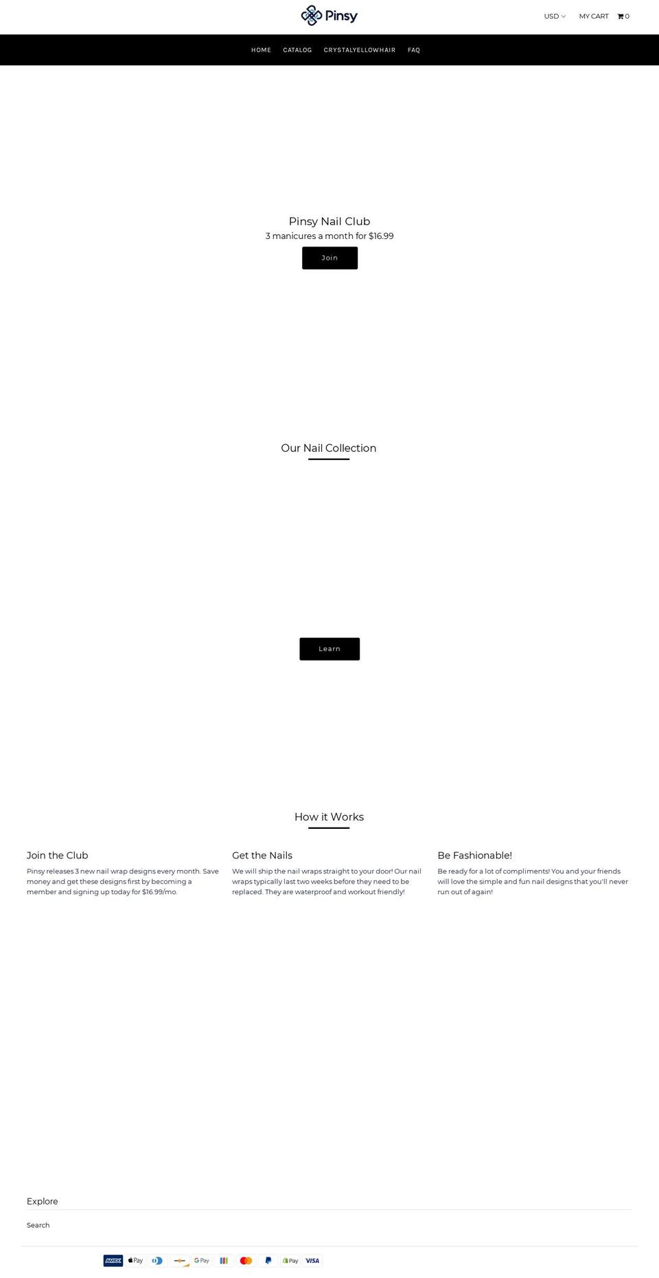 pinsy.com — Shopify storefront screenshot
