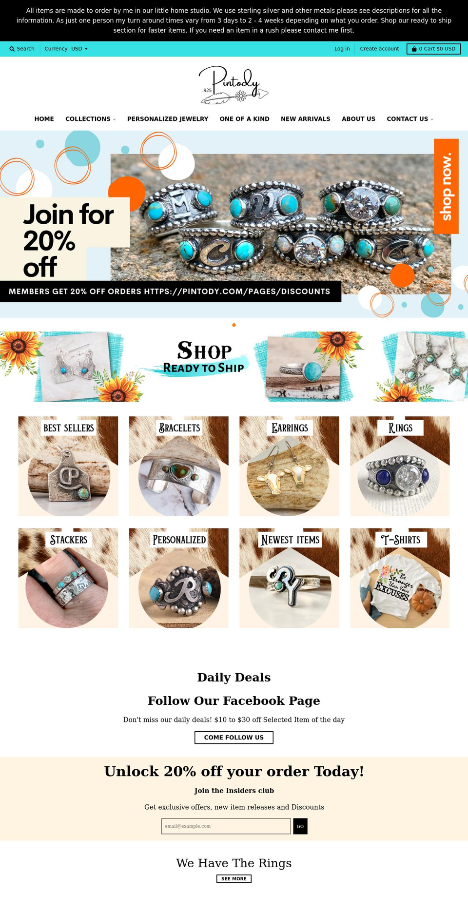 pintody.com shopify website screenshot