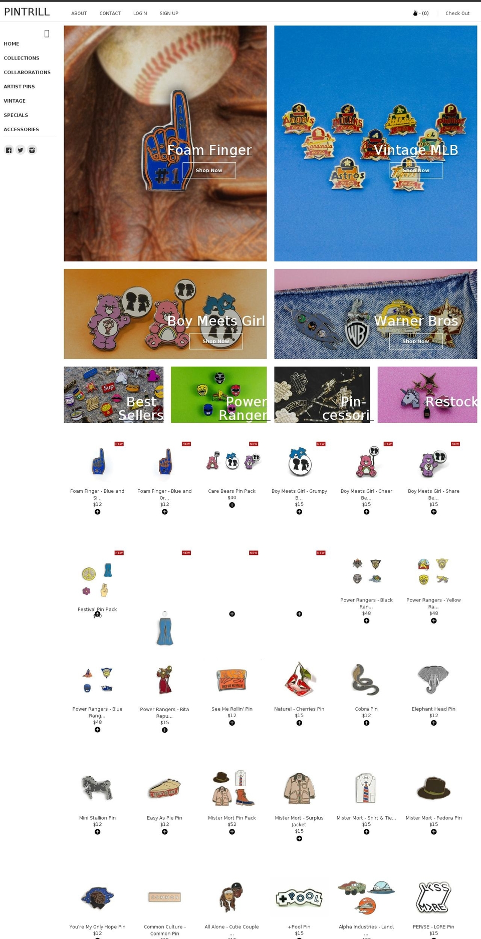 pintrill.myshopify.com shopify website screenshot