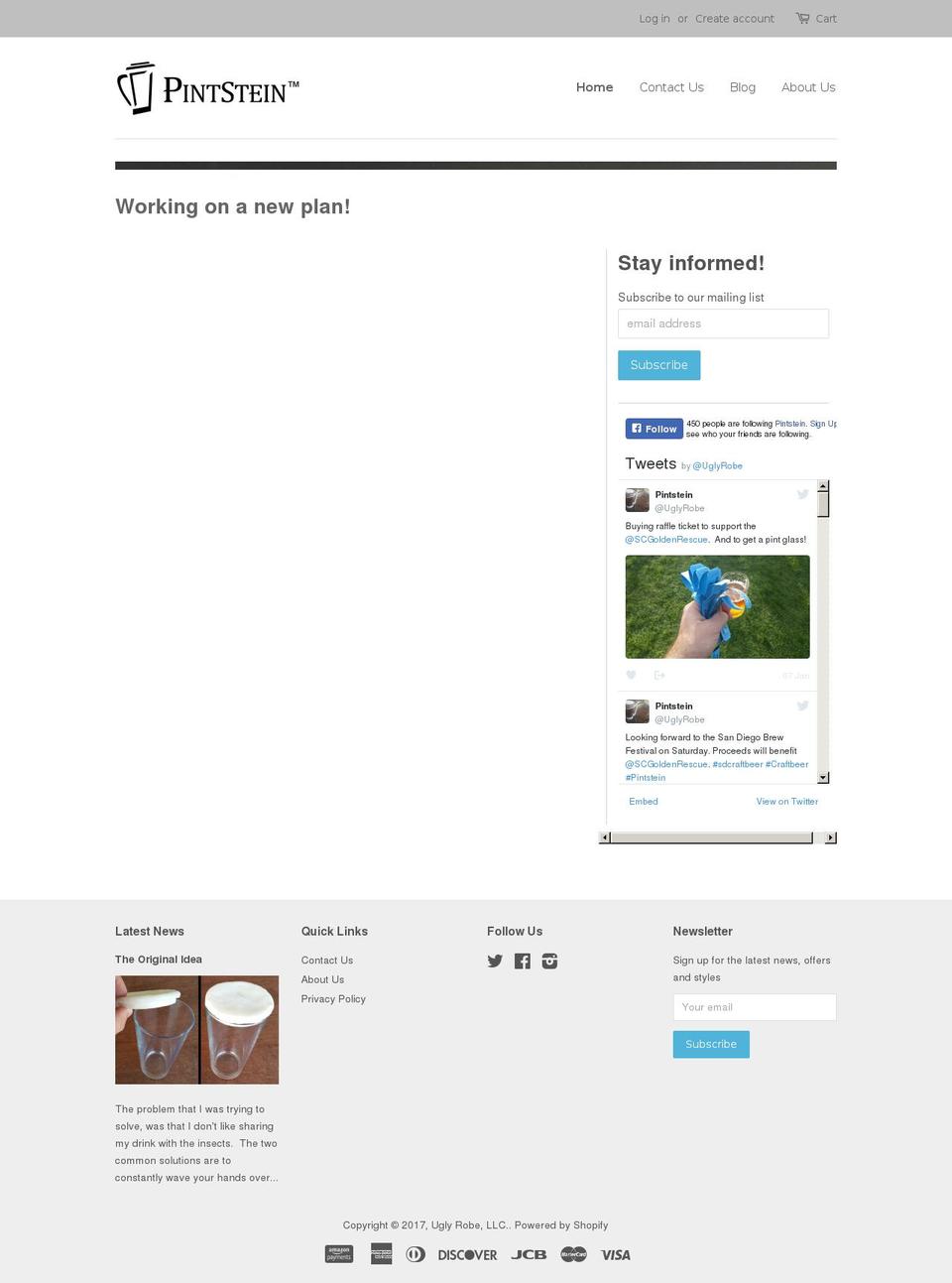 pintstein.com shopify website screenshot