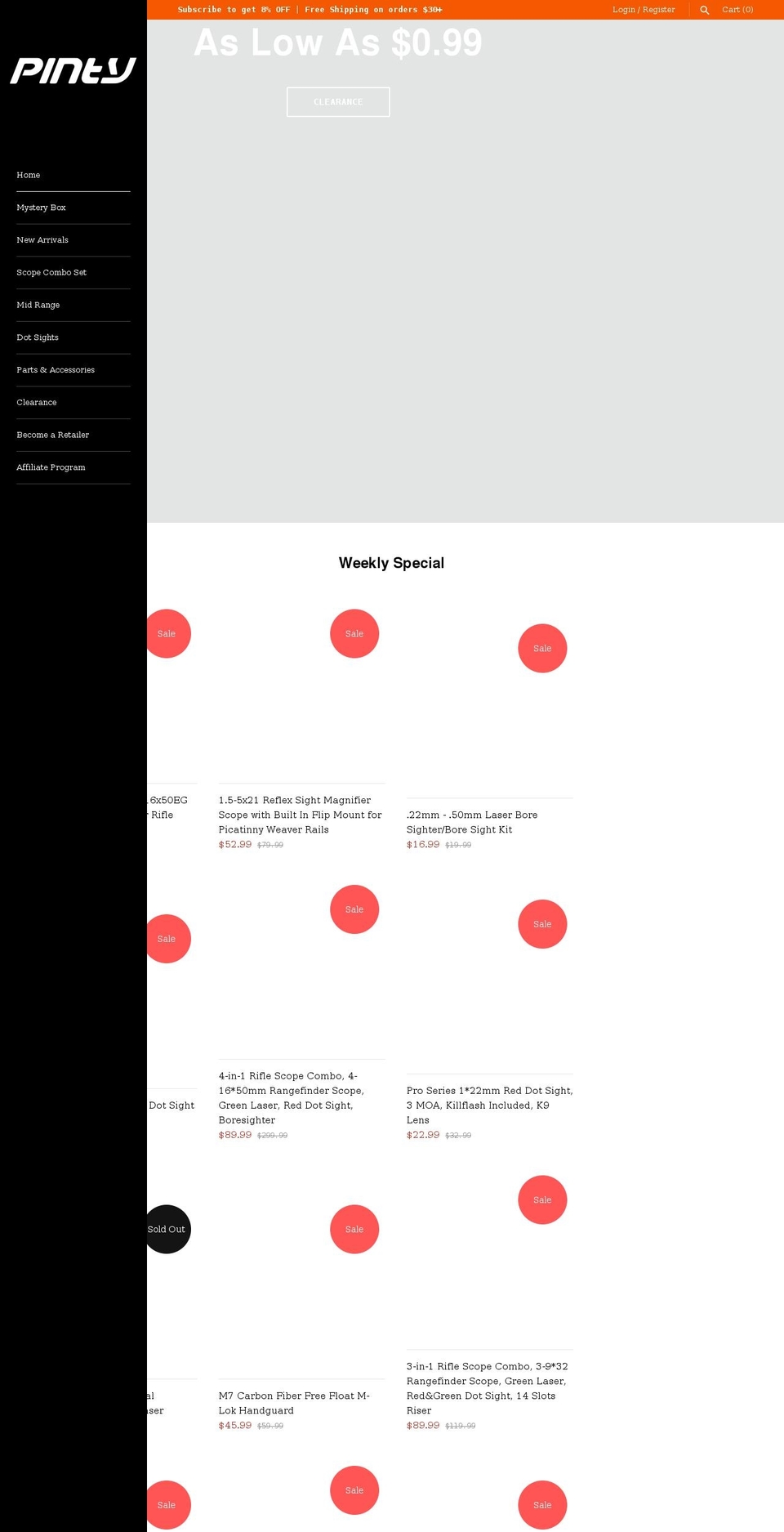 pintydevices.com shopify website screenshot