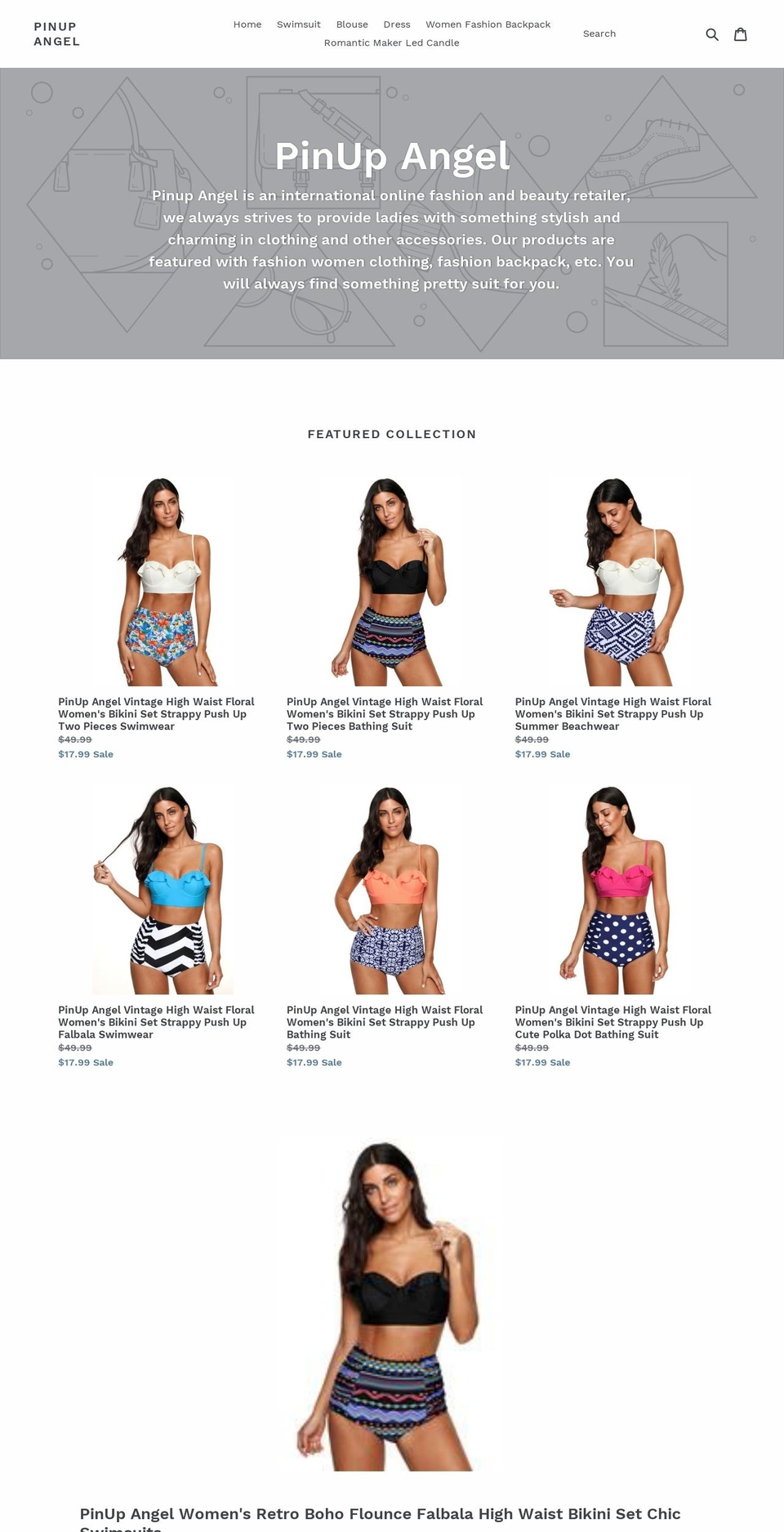 pinupangel.com — Shopify storefront screenshot