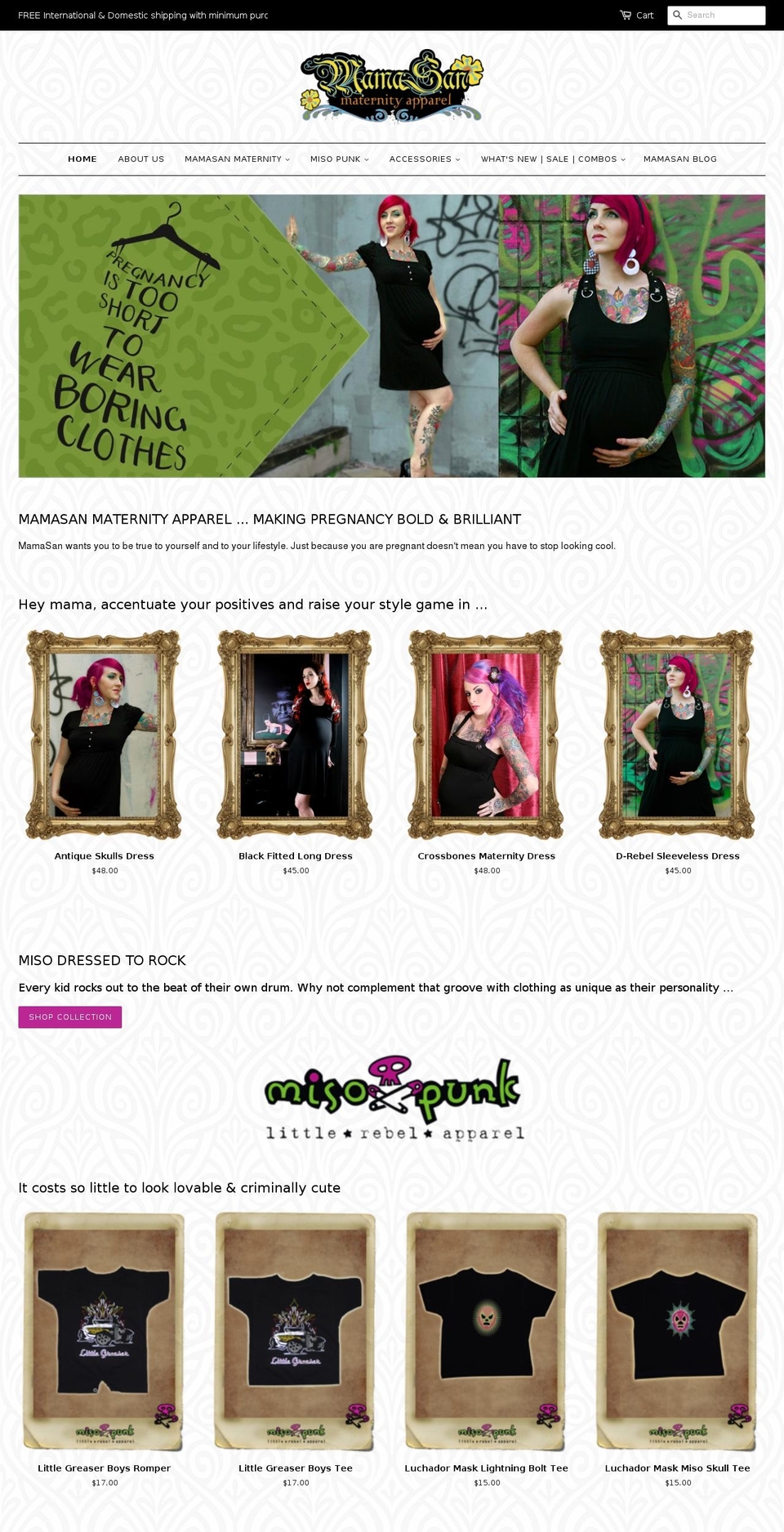 pinupgirlmaternity.com — Shopify storefront screenshot