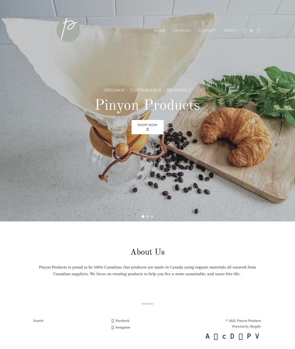 pinyonproducts.com shopify website screenshot