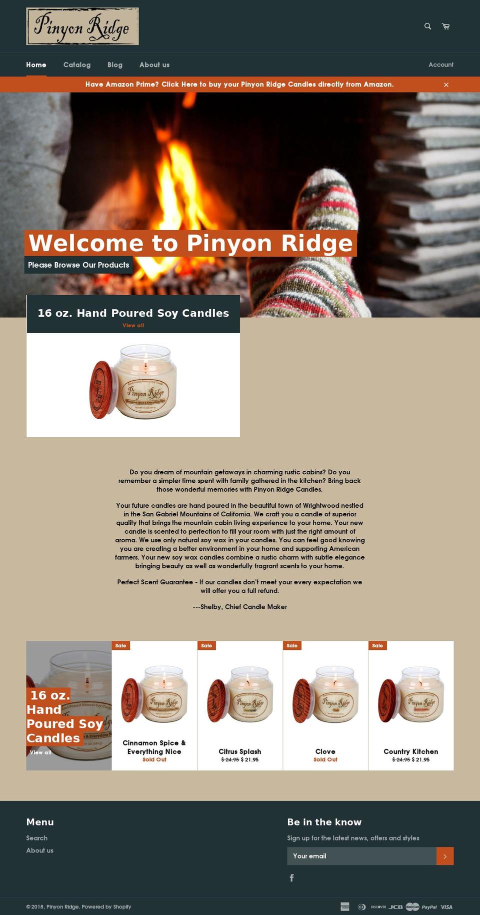 pinyonridge.com — Shopify storefront screenshot