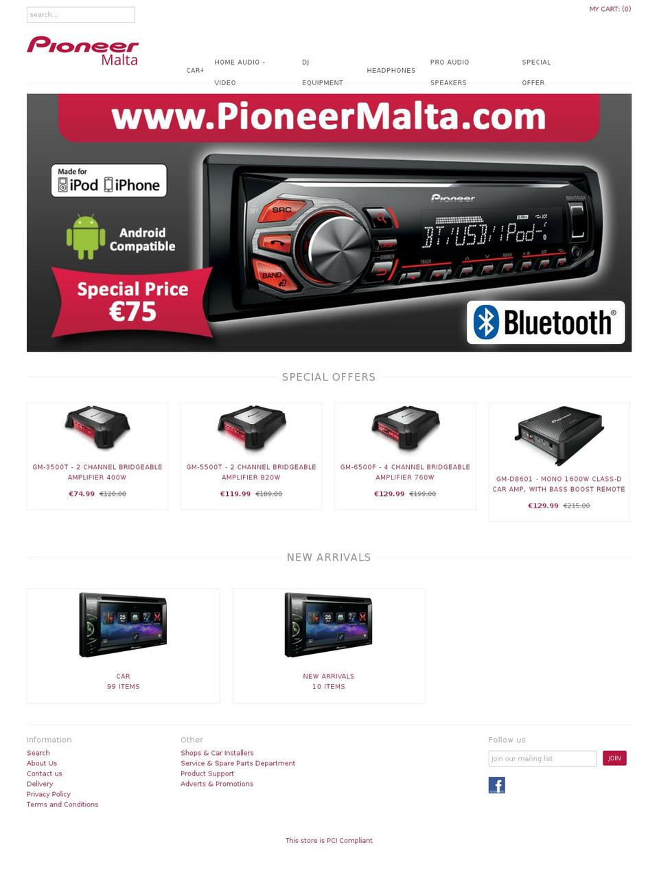 pioneermalta.com shopify website screenshot