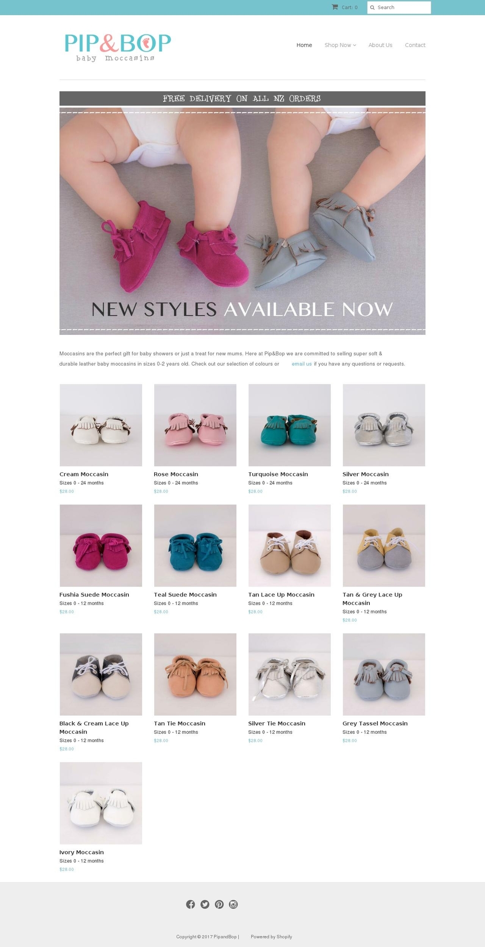pipandbop.com shopify website screenshot