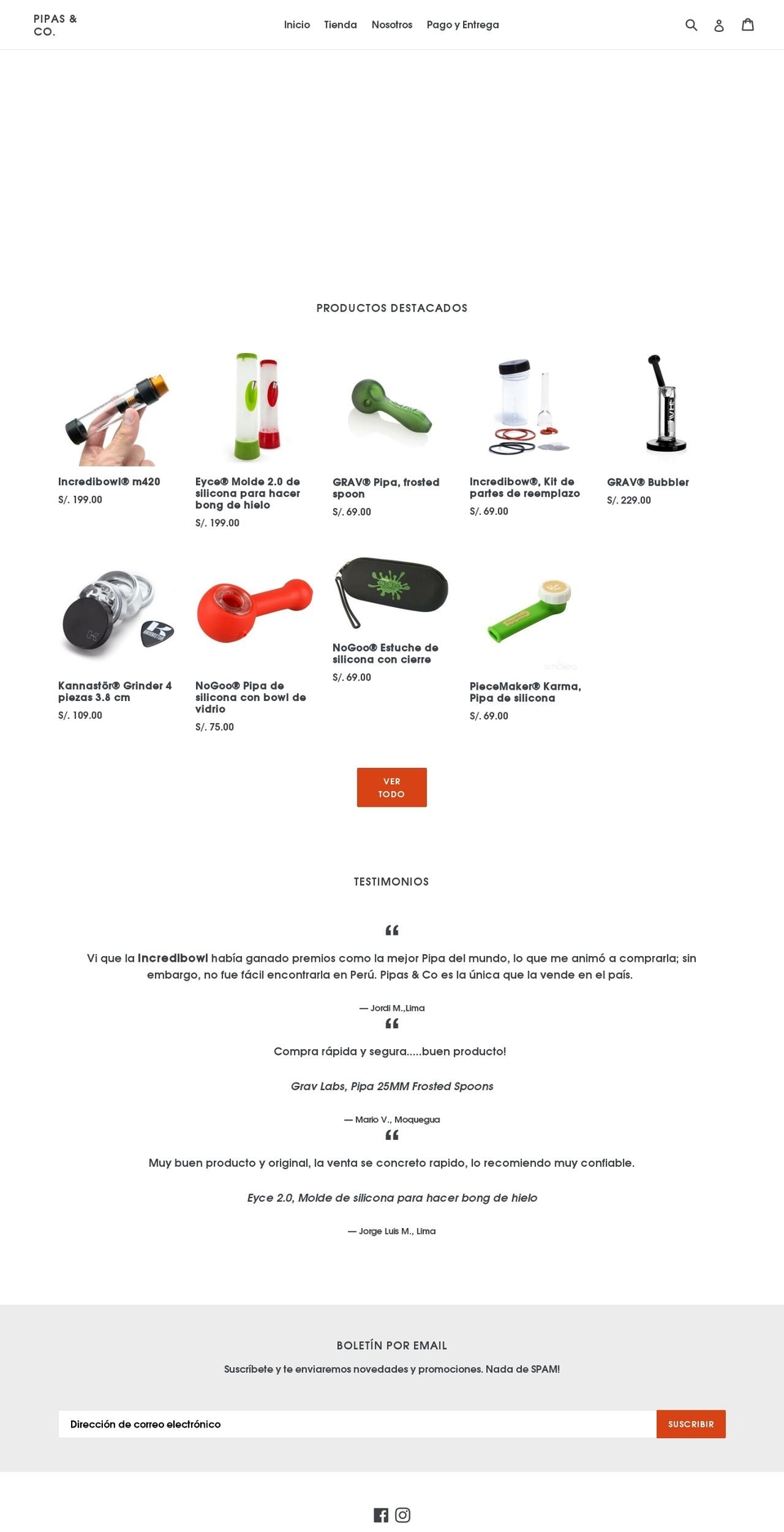 pipasandco.com — Shopify storefront screenshot