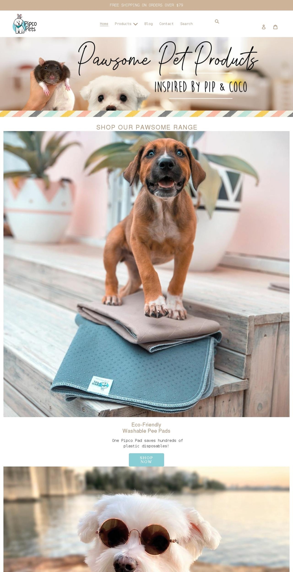 pipcopets.com.au shopify website screenshot