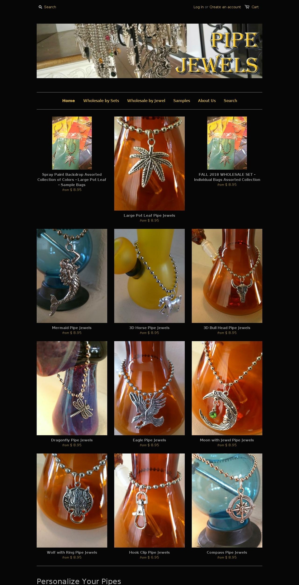 pipejewels.com — Shopify storefront screenshot