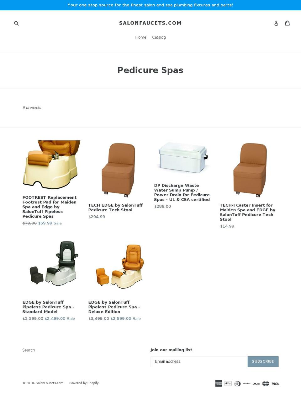 pipelessspas.com — Shopify storefront screenshot