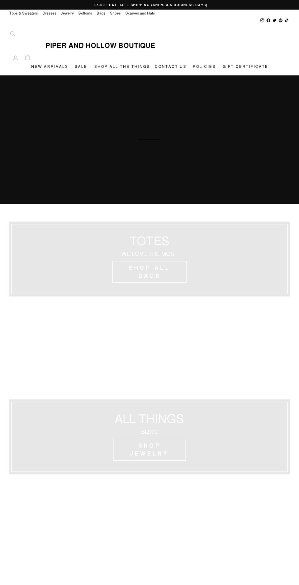 piperandhollow.com shopify website screenshot