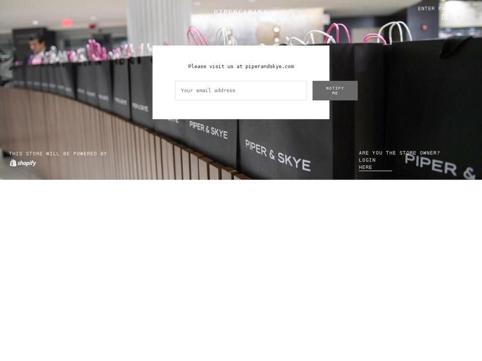 piperandskye.ca shopify website screenshot