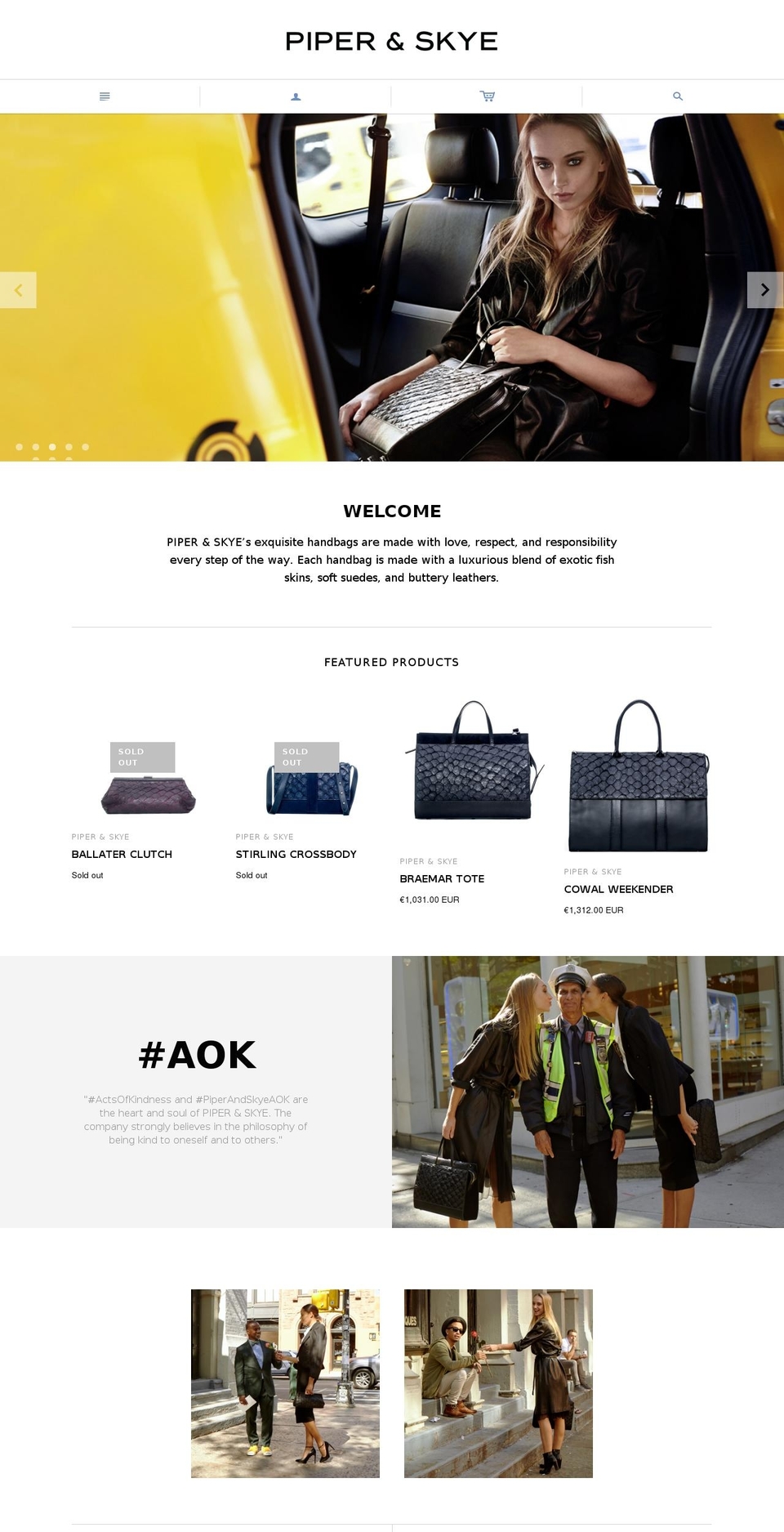 piperandskye.com shopify website screenshot