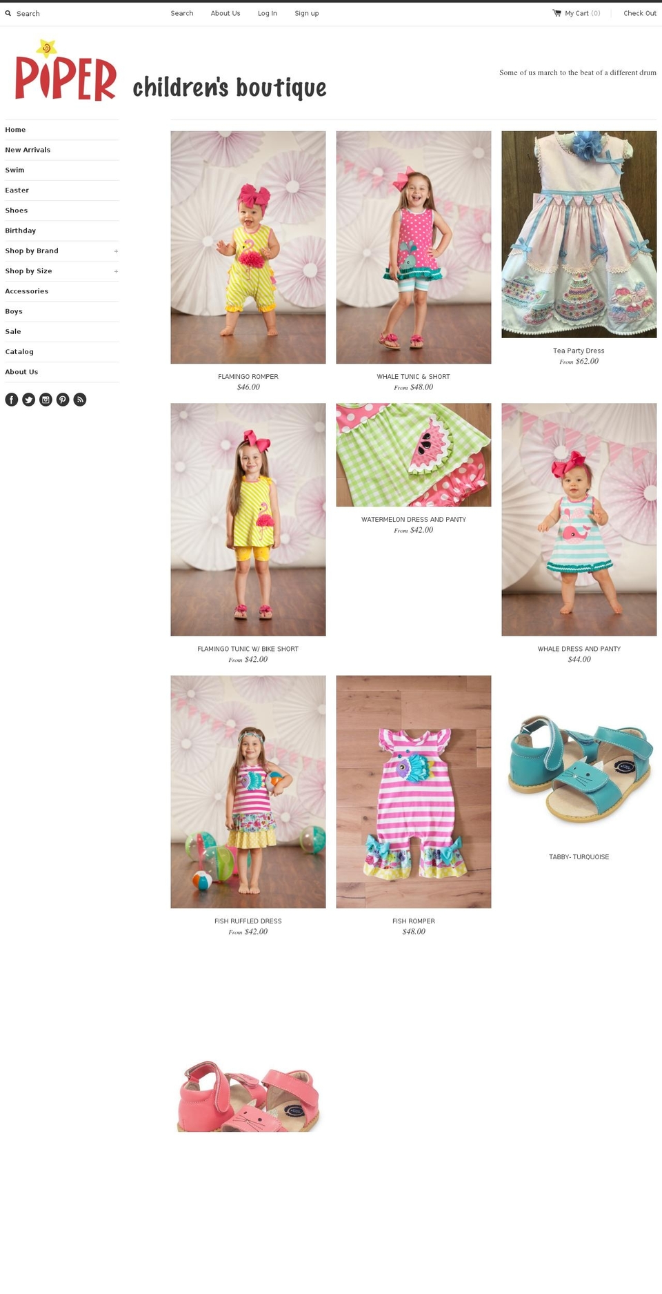 piperboutiques.com shopify website screenshot