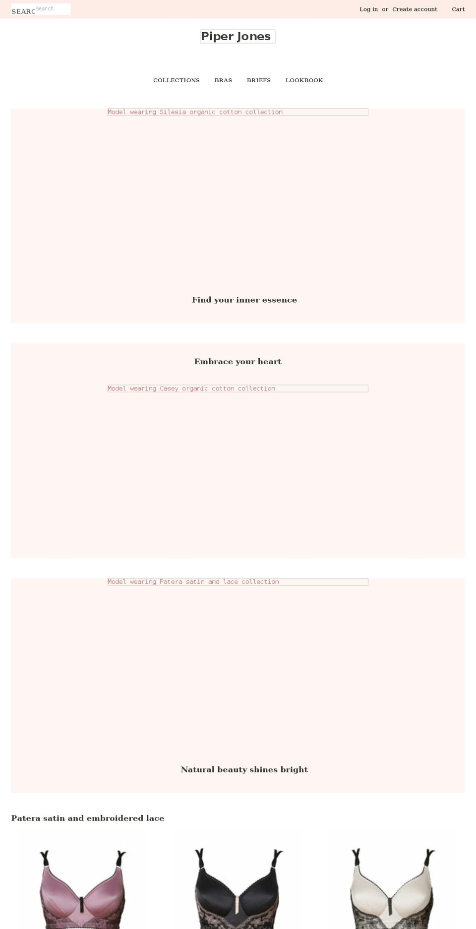 piperjones.com.au shopify website screenshot
